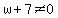 w%2B7%3C%3E0