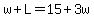 w%2BL=15%2B3w