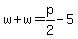 w%2Bw=p%2F2-5