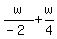 w%2F%28-+2%29+%2B+w%2F4