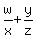 w%2Fx%2By%2Fz
