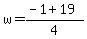 w=%28-1%2B19%29%2F4