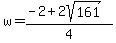 w=%28-2%2B2sqrt%28161%29%29%2F4
