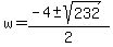 w=%28-4%2B-sqrt%28232%29%29%2F2