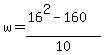 w=%2816%5E2-160%29%2F10