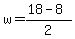 w=%2818-8%29%2F2