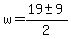 w=%2819%2B-+9%29%2F2