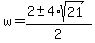 w=%282%2B-+4%2Asqrt%2821%29%29%2F2