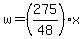 w=%28275%2F48%29x