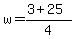 w=%283%2B25%29%2F4