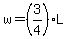 w=%283%2F4%29L