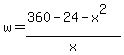 w=%28360-24-x%5E2%29%2Fx