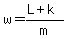 w=%28L%2Bk%29%2Fm