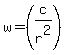 w=%28c%2Fr%5E2%29