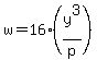 w=16%28y%5E3%2Fp%29
