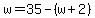 w=35-%28w%2B2%29