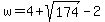 w=4%2Bsqrt%28174%29-2
