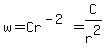 w=Cr%5E%28-2%29=C%2Fr%5E2