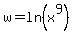 w=ln%28x%5E9%29