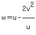 w=u-2v%5E2%2Fu%5E%22%22