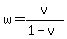 w=v%2F%281-v%29