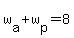 w%5Ba%5D%2Bw%5Bp%5D=8
