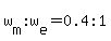 w%5Bm%5D%3Aw%5Be%5D=0.4%3A1