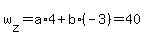 w%5Bz%5D=a%2A4%2Bb%2A%28-3%29=40