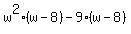 w%5E2%28w-8%29-9%28w-8%29