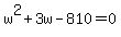 w%5E2%2B3w-810=0