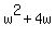 w%5E2%2B4w