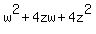w%5E2+%2B4zw+%2B+4z%5E2