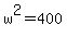 w%5E2+=+400