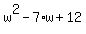 w%5E2-7%2Aw%2B12