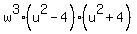 w%5E3%2A%28u%5E2-4%29%28u%5E2%2B4%29