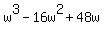 w%5E3-16w%5E2%2B48w