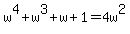 w%5E4+%2B+w%5E3+%2B+w+%2B+1+=+4w%5E2