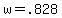w+=+.828