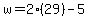 w+=+2%2829%29+-+5