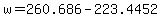 w+=+260.686+-+223.4452