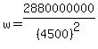 w+=+2880000000%2F%284500%29%5E2