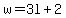 w+=+3l+%2B+2