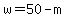 w+=+50+-+m