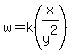 w+=+k%28x%2Fy%5E2%29