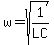 w+=+sqrt%281%2FLC%29