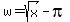 w+=+sqrt%28x%29-pi