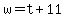 w+=+t+%2B+11