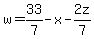 w++=33%2F7-x-2z%2F7