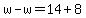 w-w=14%2B8