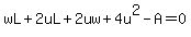 wL%2B2uL%2B2uw%2B4u%5E2-A=0